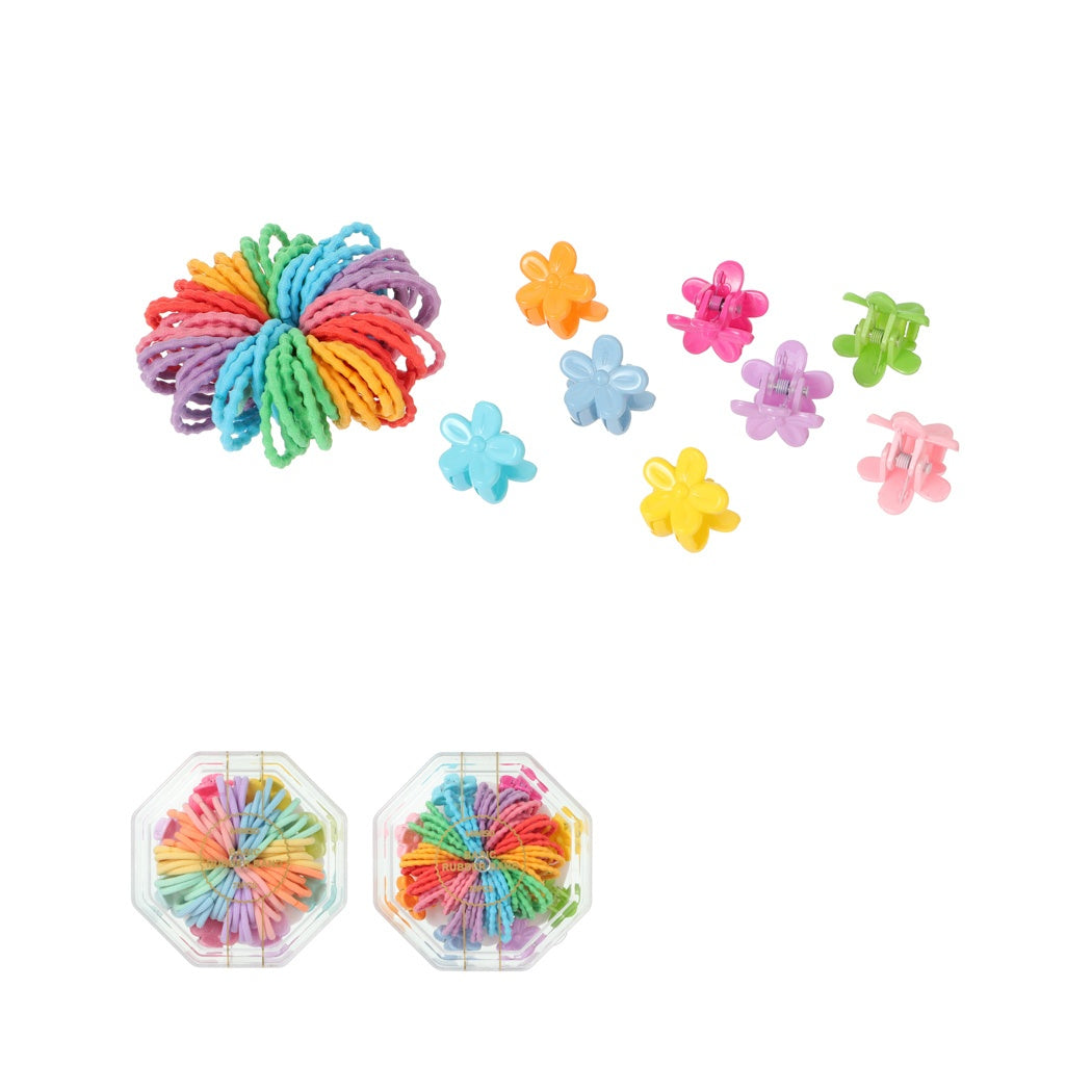 Hair Accessories with Rhombus Storage Box - 70 Pieces