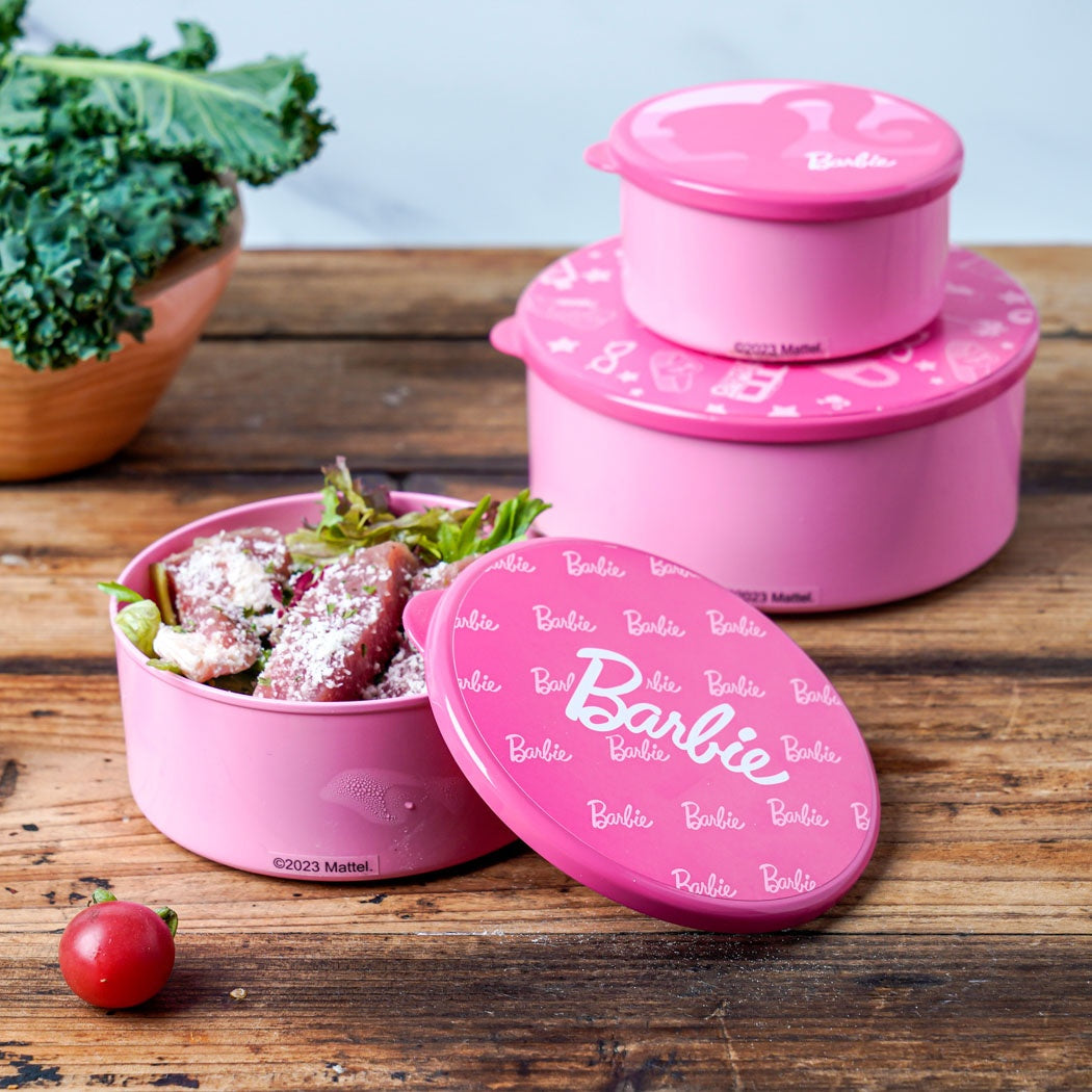 Barbie Food Storage Containers, 3 Pack