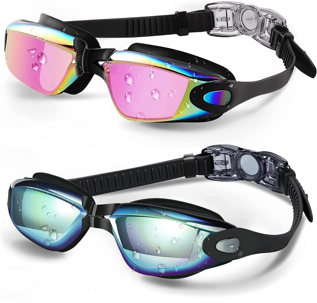 Adults' Cool Electroplated Swimming Goggles (2 Assorted Models)