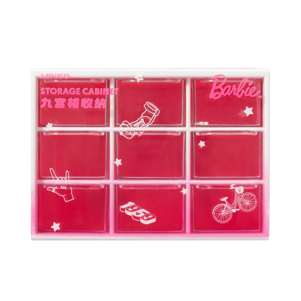 Barbie Nine-Drawer Desktop Storage Cabinet