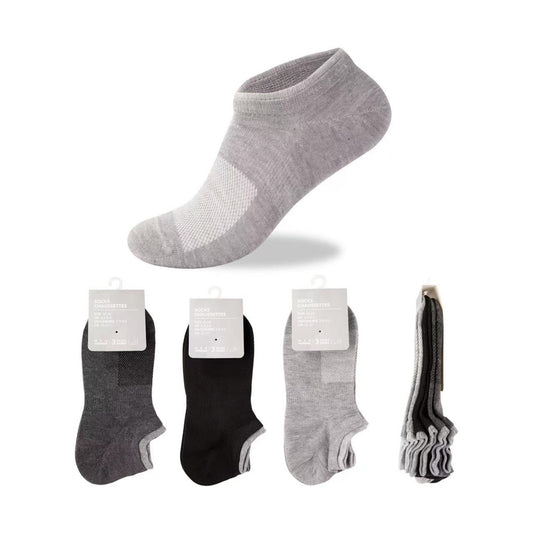 Sense of Design Anti-Slip Ankle Men's Short Socks (3 Pairs)(Basic) (Random Design)