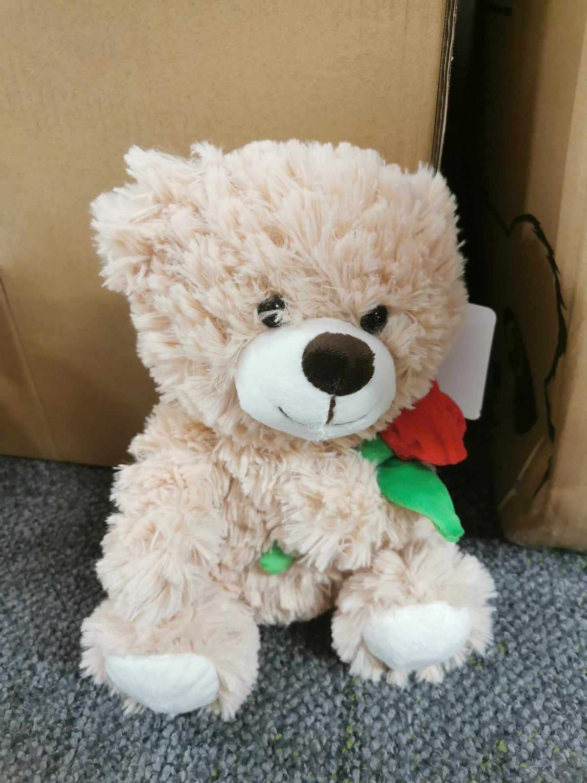 10in. Holding-Rose Little Bear Plush Toy