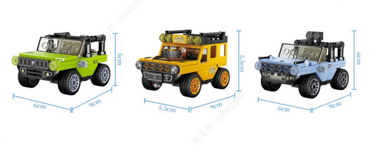 Car Model Series Pull-Back Off-Road Building Blocks Car (3 Assorted Models) (PDQ)