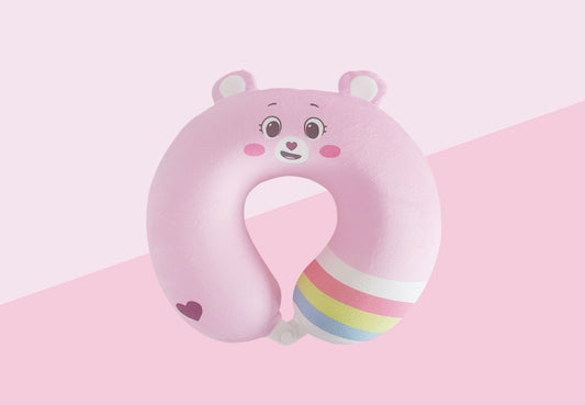 Care Bears Collection Memory Foam U-Shaped Neck Pillow (Pink)