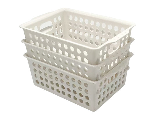 Mini Storage Bins (3 pcs)(White)