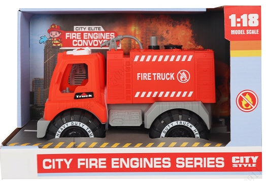Fire Engine Series Inertia Sound & Light Water Tank Fire Engine (Can Spray Water)