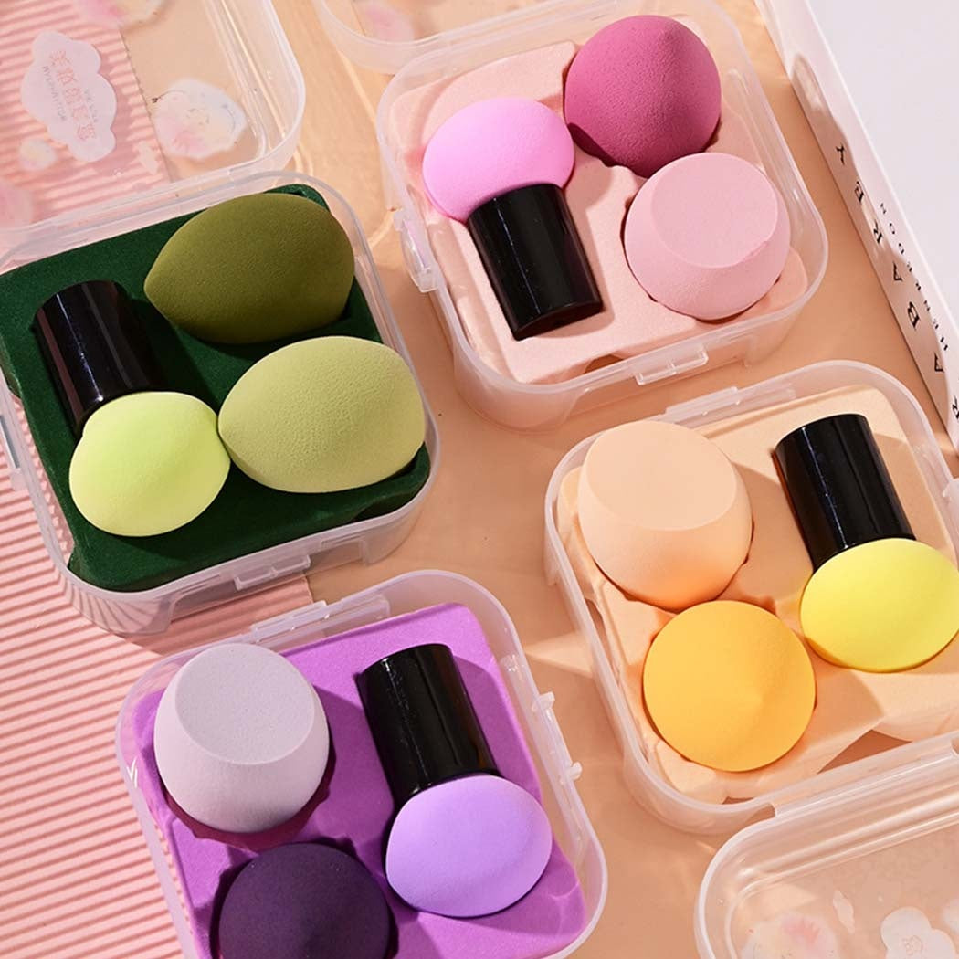 Makeup Sponges with Storage Case, 3 Pack