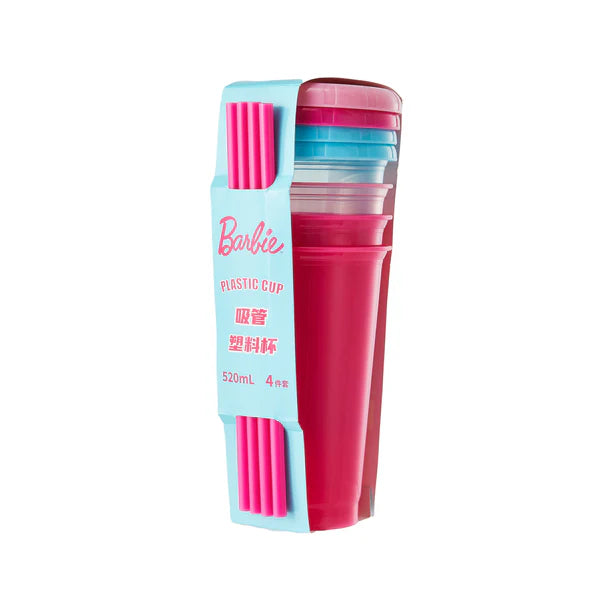 Barbie Shining Collection Plastic Tumbler 4-Piece Set(520mL)