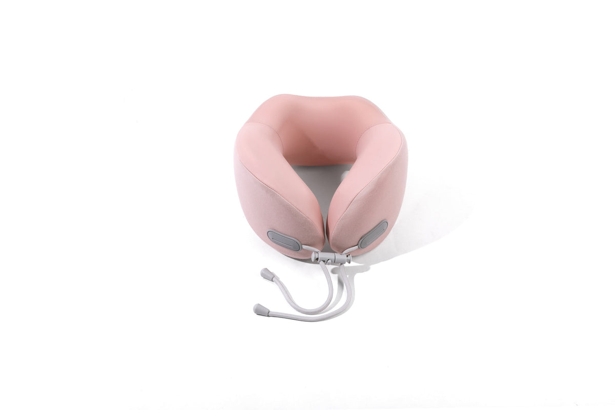 Cooling Drawstring Memory Foam Neck Pillow - Pink