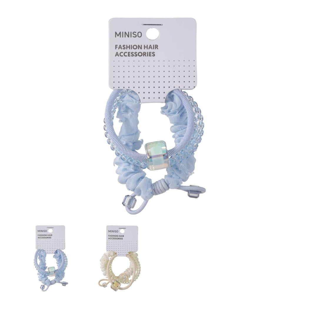 Korean Style Trendy Hair Tie (3 pcs) (Random Design)
