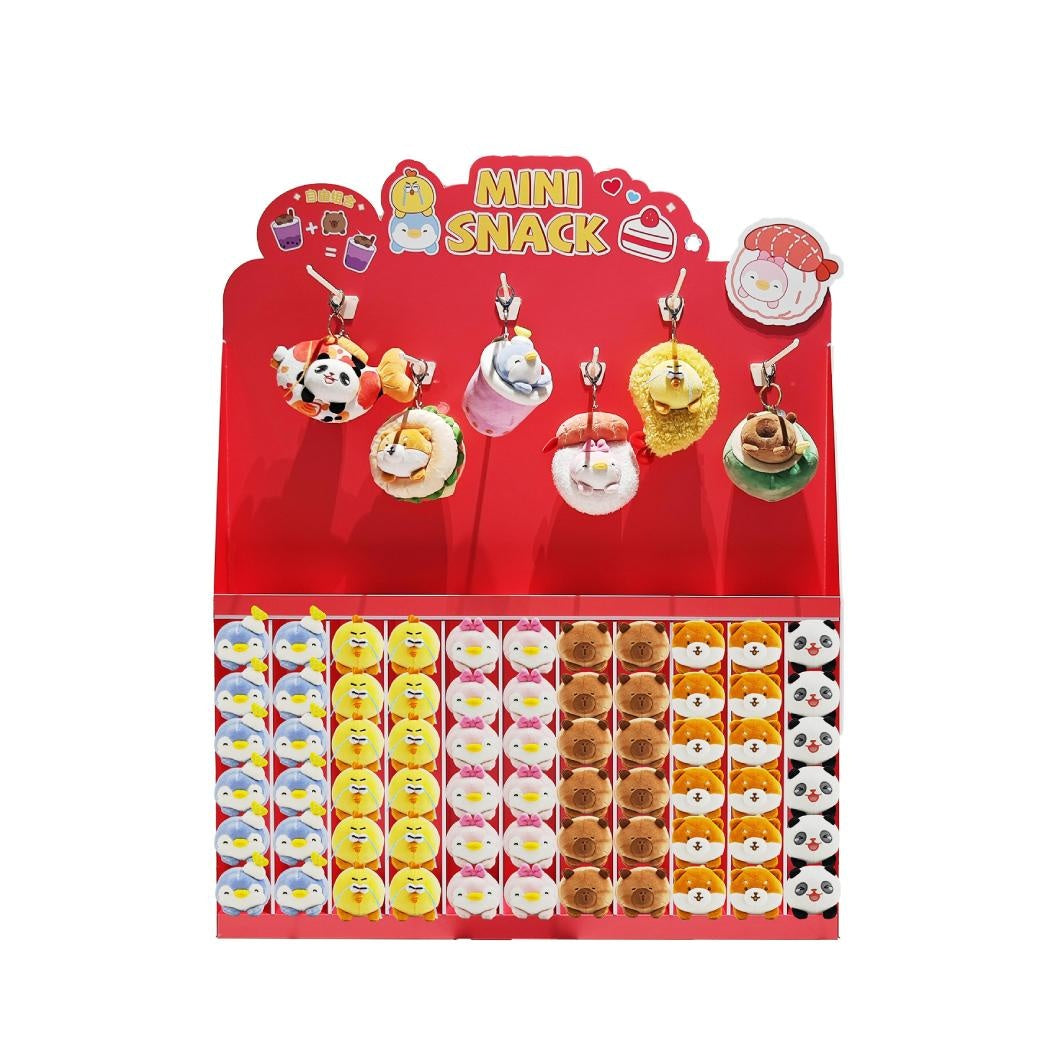 4in. Mini Snack Collection (Hollowed Plush Pendant 6 Assorted Models, Lying-posture Small Plush Toy 6 Assorted Models)(PDQ)