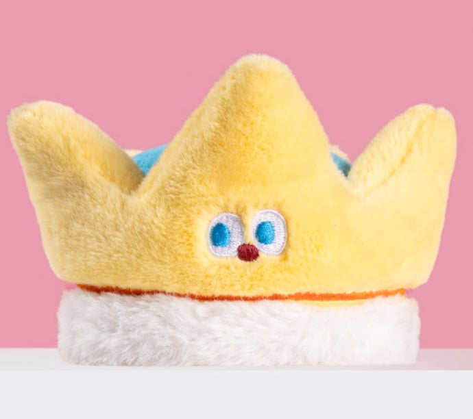Fairy Tale Town Collection Pet Sound-emitting Plush Toy(Yellow Crown)