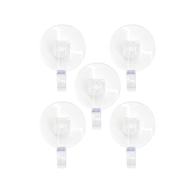 Suction Cup Transparent Hooks (5 pcs)