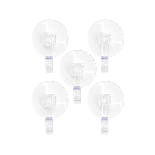 Suction Cup Transparent Hooks (5 pcs)