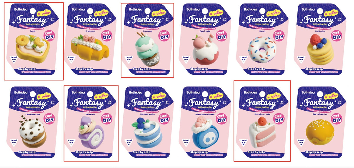 4-Grid Ultra Light Clay(Dessert) (Random Design)