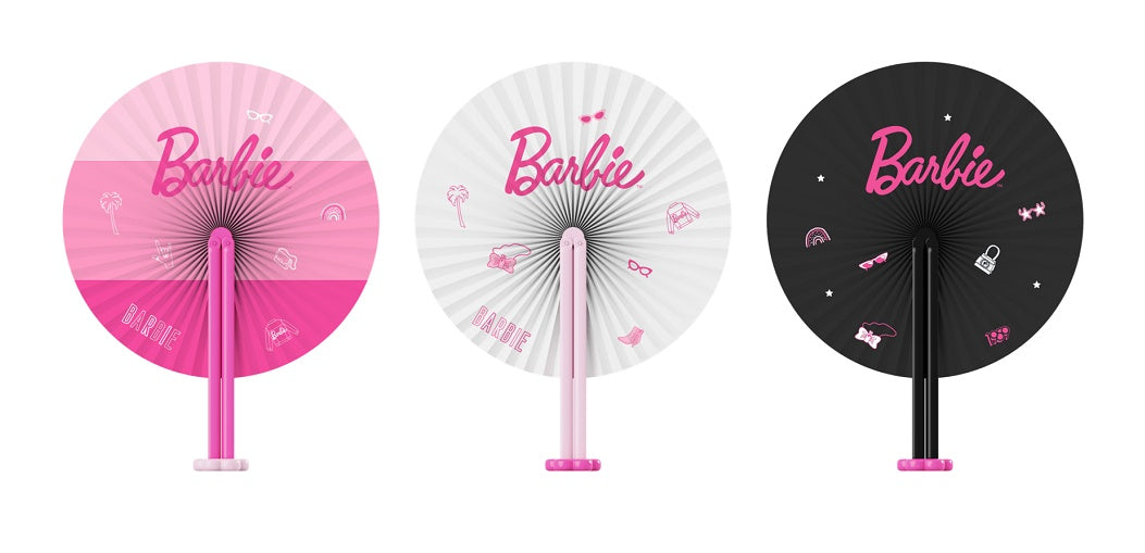 Barbie Collection Round Folding Hand Blossom Fan (Random Design)