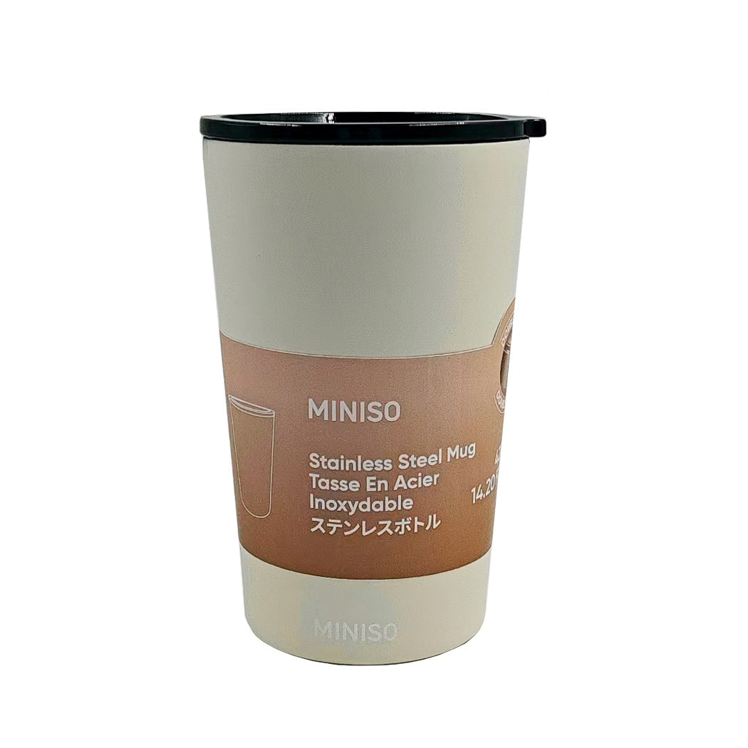 Coffee Series Double-Wall Steel Tumbler 420mL (White)