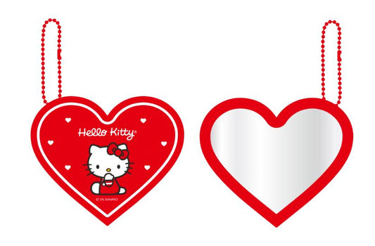 Hello Kitty Heart-Shaped Mirror Pendant
