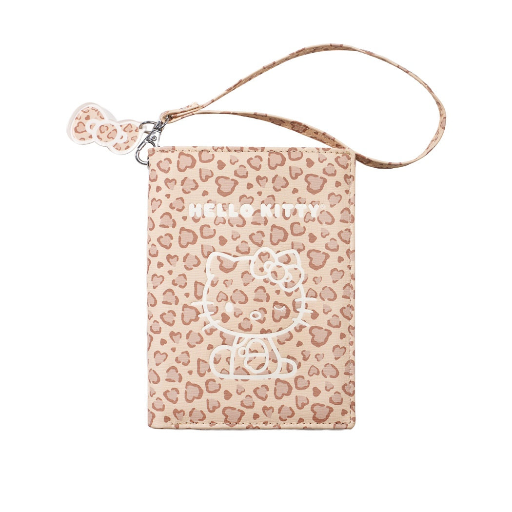 Hello Kitty Leopard Print Passport Card Holder(Brown)