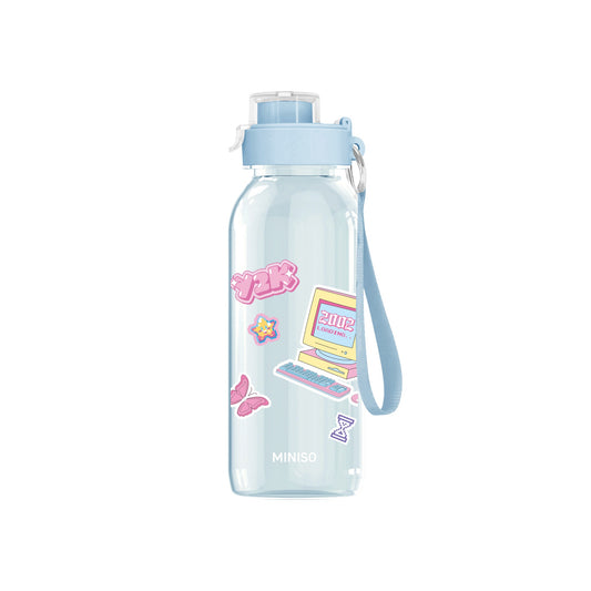 DIY Series Flip Top Plastic Bottle with Strap 1100mL (Blue)
