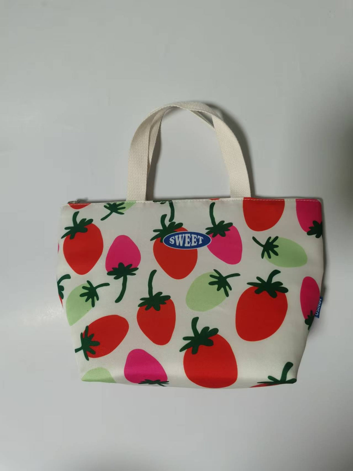 Fruit Series Full Print Lunch Bag(White,Strawberry)