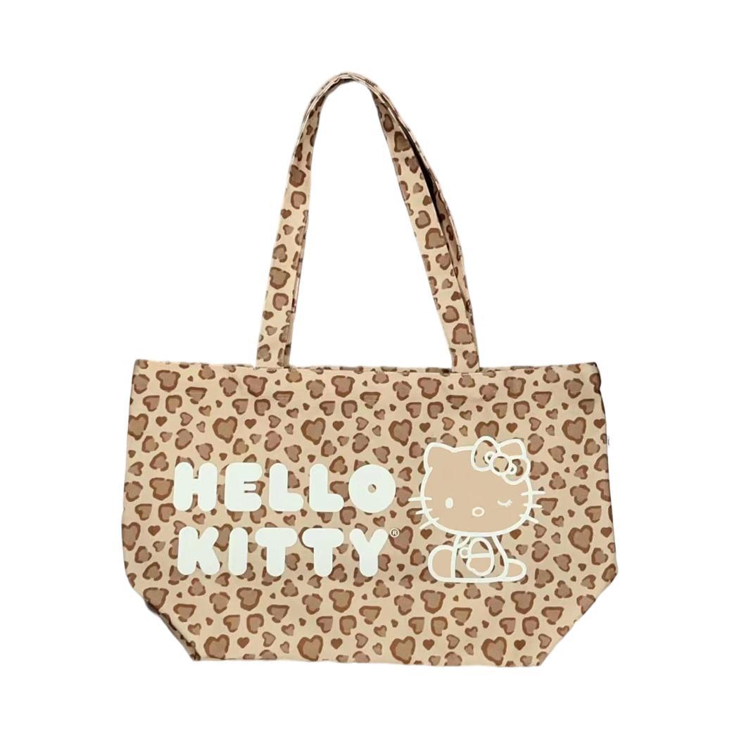 Hello Kitty Leopard Print Shopping Bag(Brown)