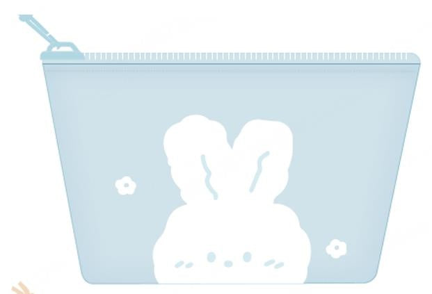 Animal Series Trapezoid Cosmetic Bag(Blue)