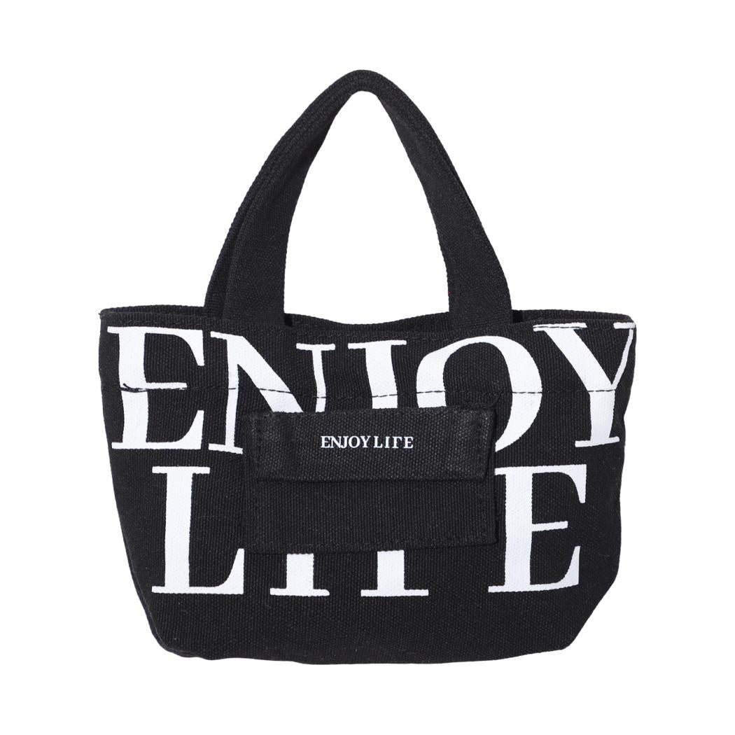 Alphabet Series Canvas Mini Crossbody Bag(Black)