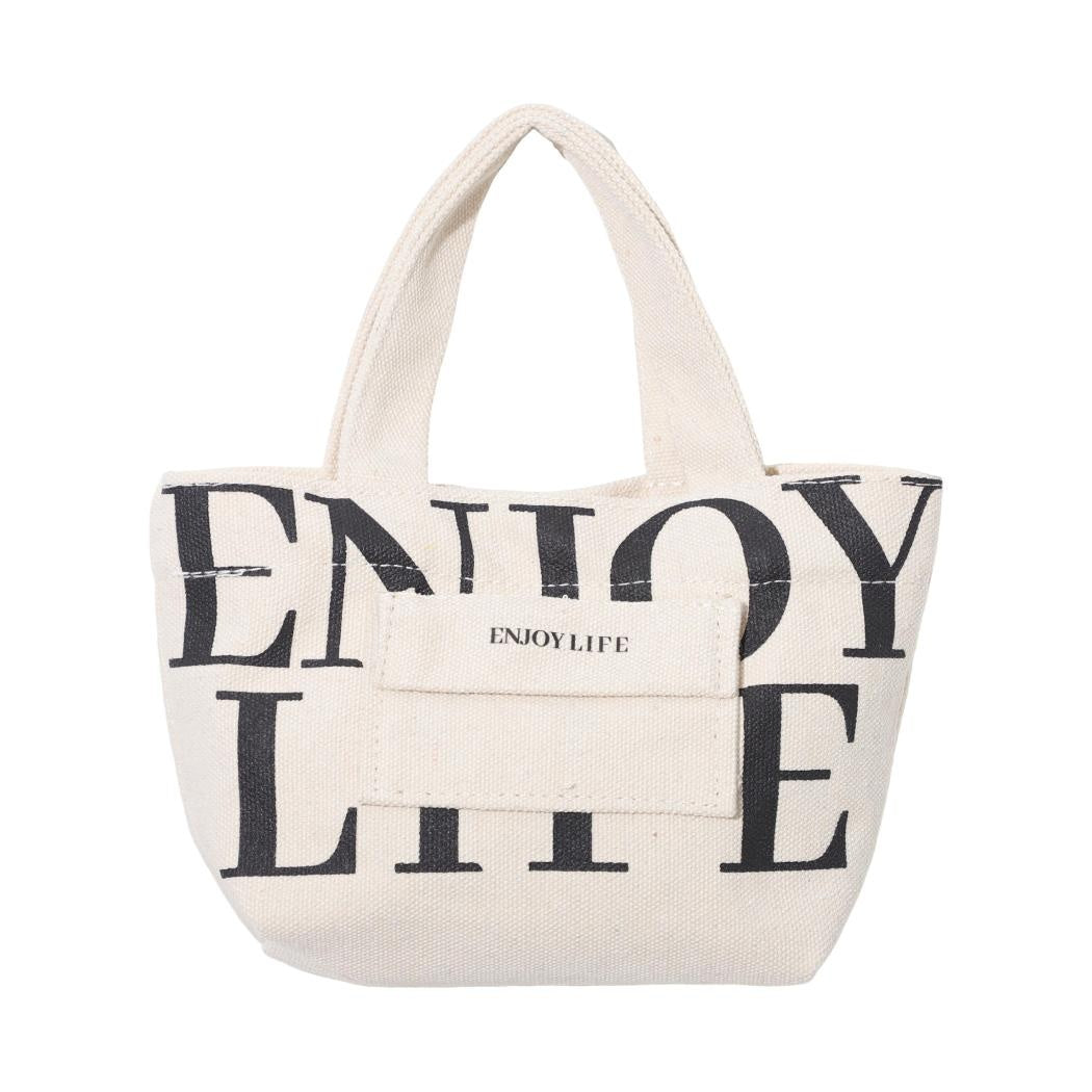 Alphabet Series Canvas Mini Crossbody Bag(White)