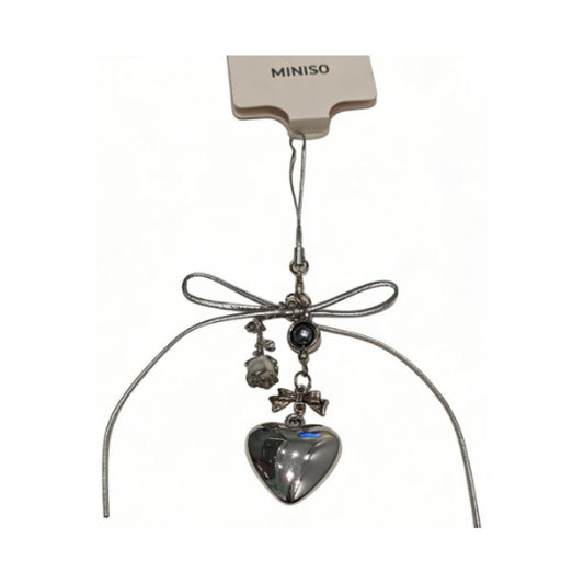 Korean Style Heart Bow Pendant