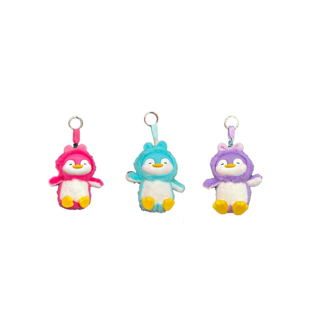 Twelve Zodiac Signs Series Mini Pen Vinyl Plush Pendant (3 Assorted Designs: Purple, Cyan, Rose Pink)