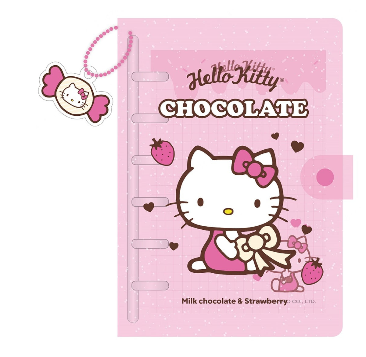Hello Kitty Chocolate Collection Loose-Leaf Book with Snap (64 Sheets) (Pendant)