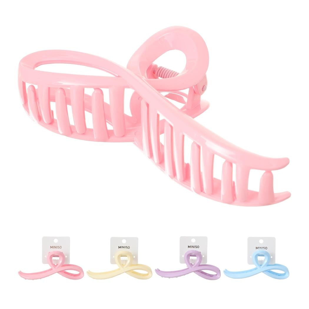 Basic Series Ribbon-Shaped Claw Clip (1 pc) (Random Design)