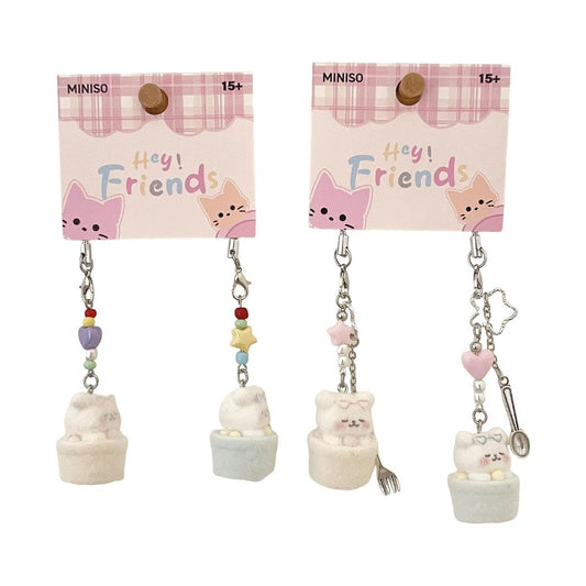 Cute Animal Series Puppy Flocked 3D Pendants (2 pcs) (Random Design)