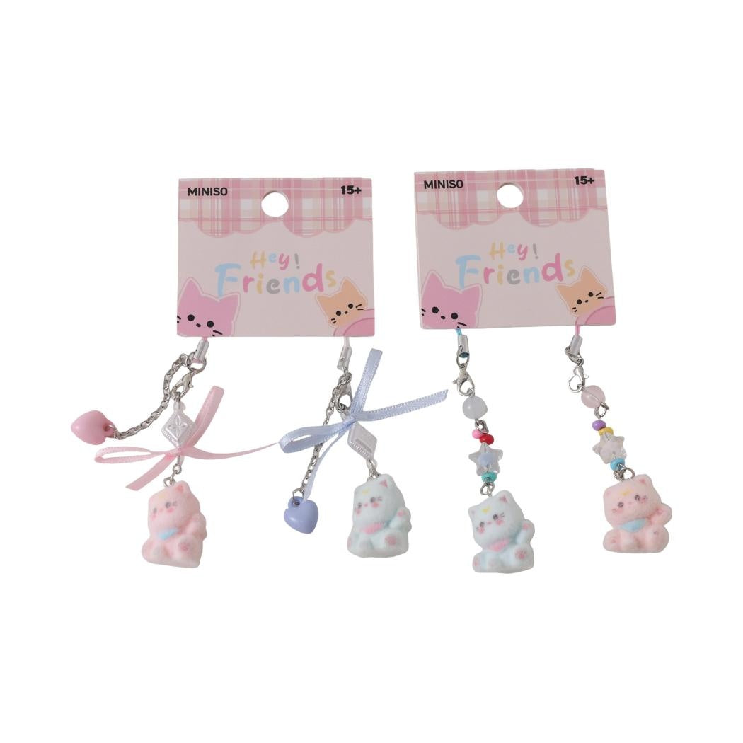 Cute Animal Series Flocked 3D Pendants (2 pcs) (Random Design)