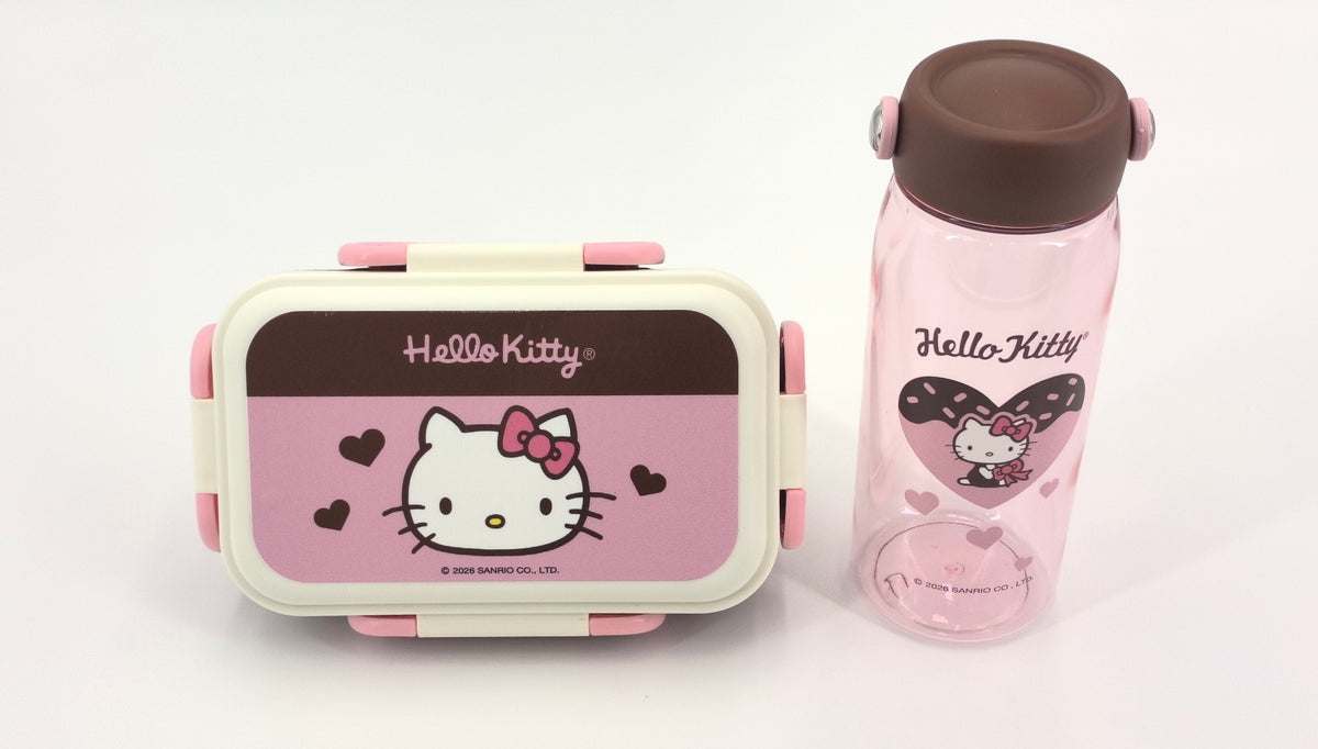 Hello Kitty Chocolate Series Lunch Box & Water Bottle Set (800mL × 500mL)