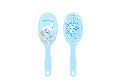 Cinnamoroll Jump into Summer Oval Cushion Brush with Flowing Glitter