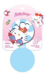 Hello Kitty Jump into Summer Folding Mirror Brush