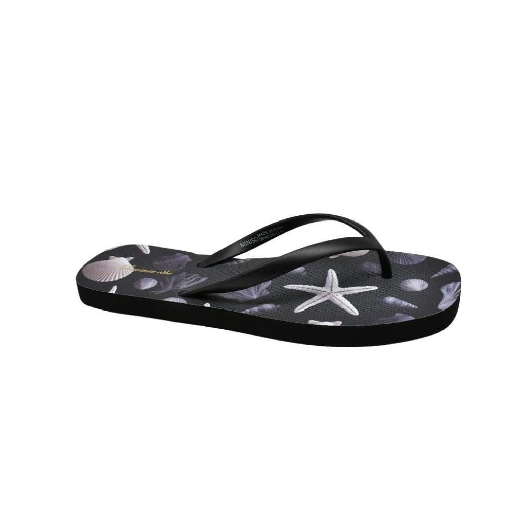 Ocean Series Women's Flip-Flops(Black,39-40)