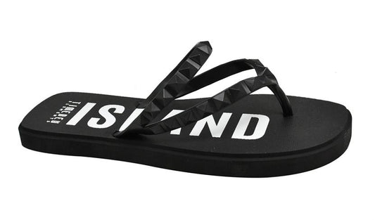 Women's Flip-Flops (Black,39-40)