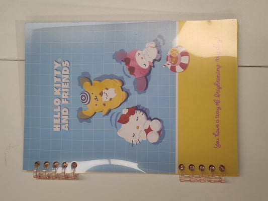 Hello Kitty and Friends Jump into Summer Collection A5 PP Loose-Leaf Book (Blue) (64 Sheets)