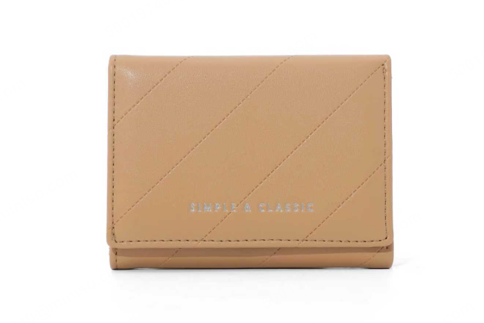 Tri-Fold Short Women's Wallet (Brown)