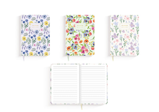 Flowers Series 2.0 A6 Hardcover Book (96 Sheets) (3 Assorted Models)
