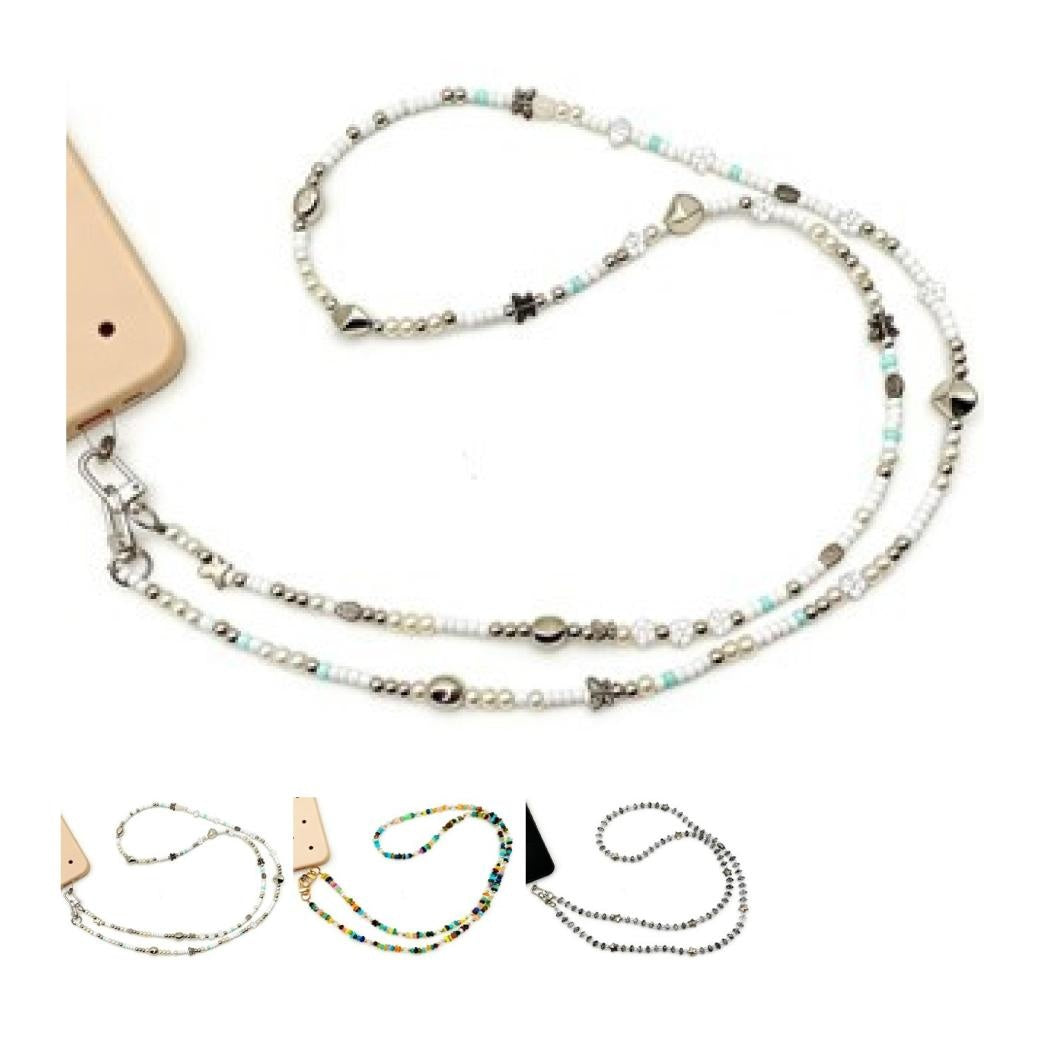 Crossbody Beaded Phone Lanyard (Random Design)