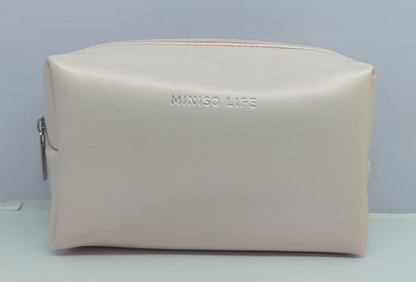 Solid Color Series Large Cosmetic Bag(Pink)