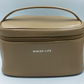 Solid Color Series Box-Shaped Cosmetic Bag(Brown)