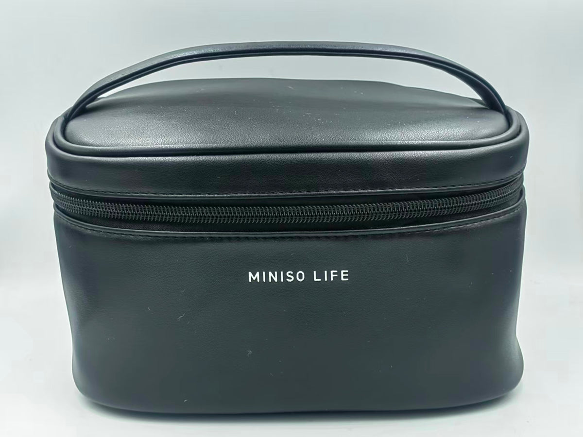 Solid Color Series Box-Shaped Cosmetic Bag(Black)