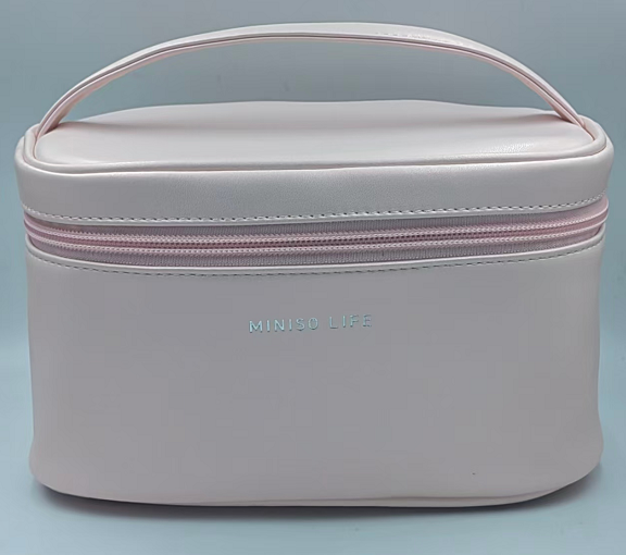 Solid Color Series Box-Shaped Cosmetic Bag(Pink)