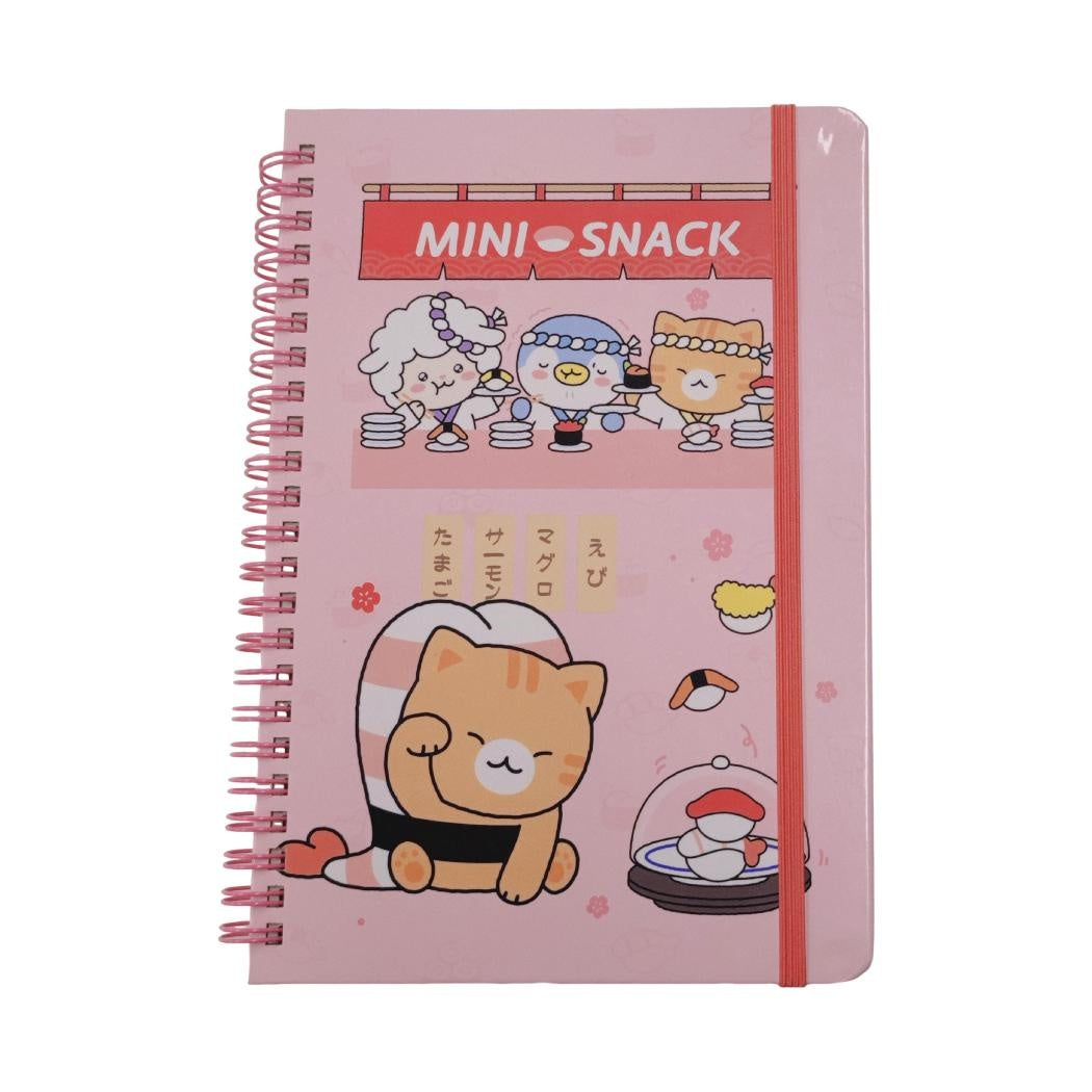 Mini Family Sushi Series A5 Wire-bound Book with Band (100 Sheets)