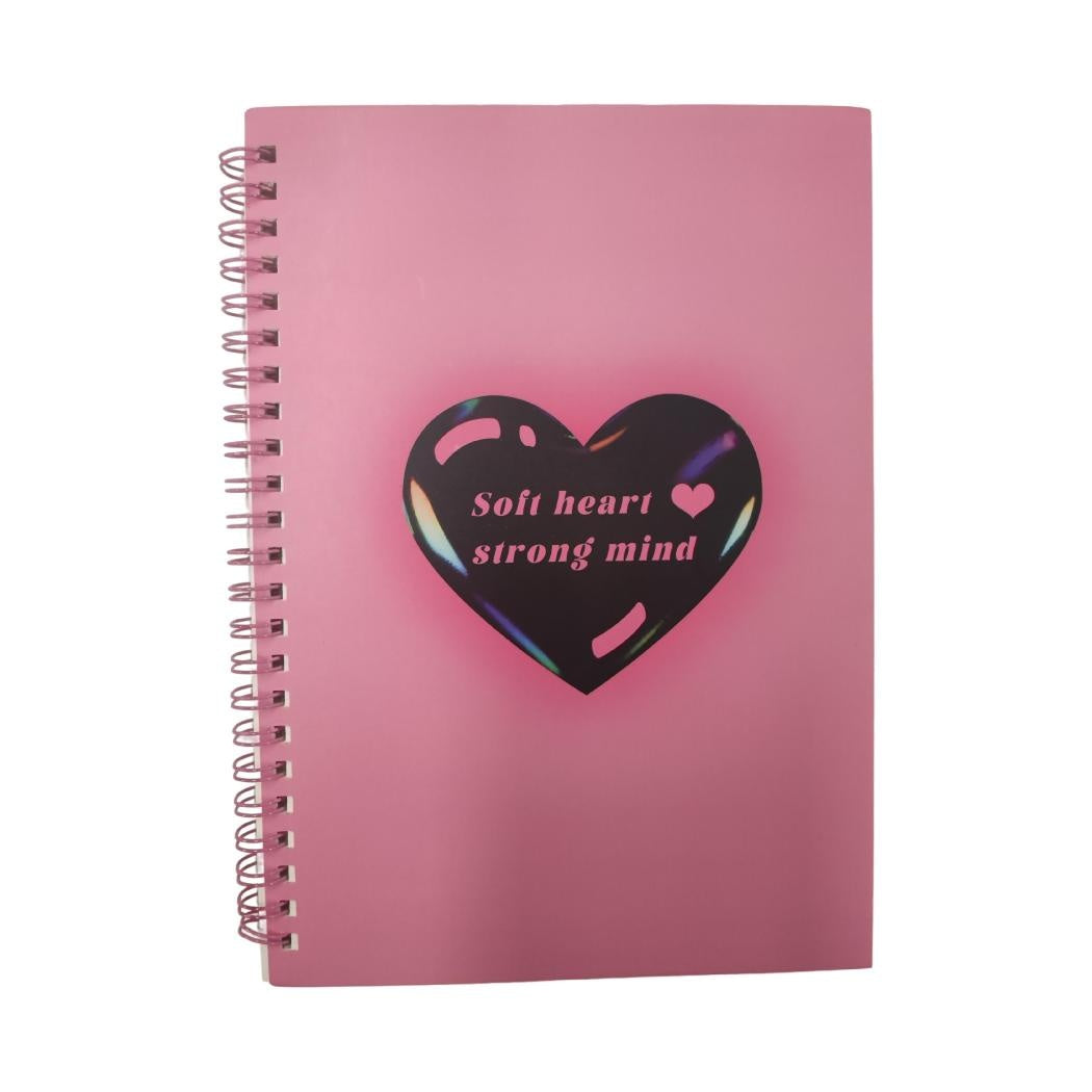 Black & Pink Series A5 Wire-bound Book (Pink, 64 Sheets)